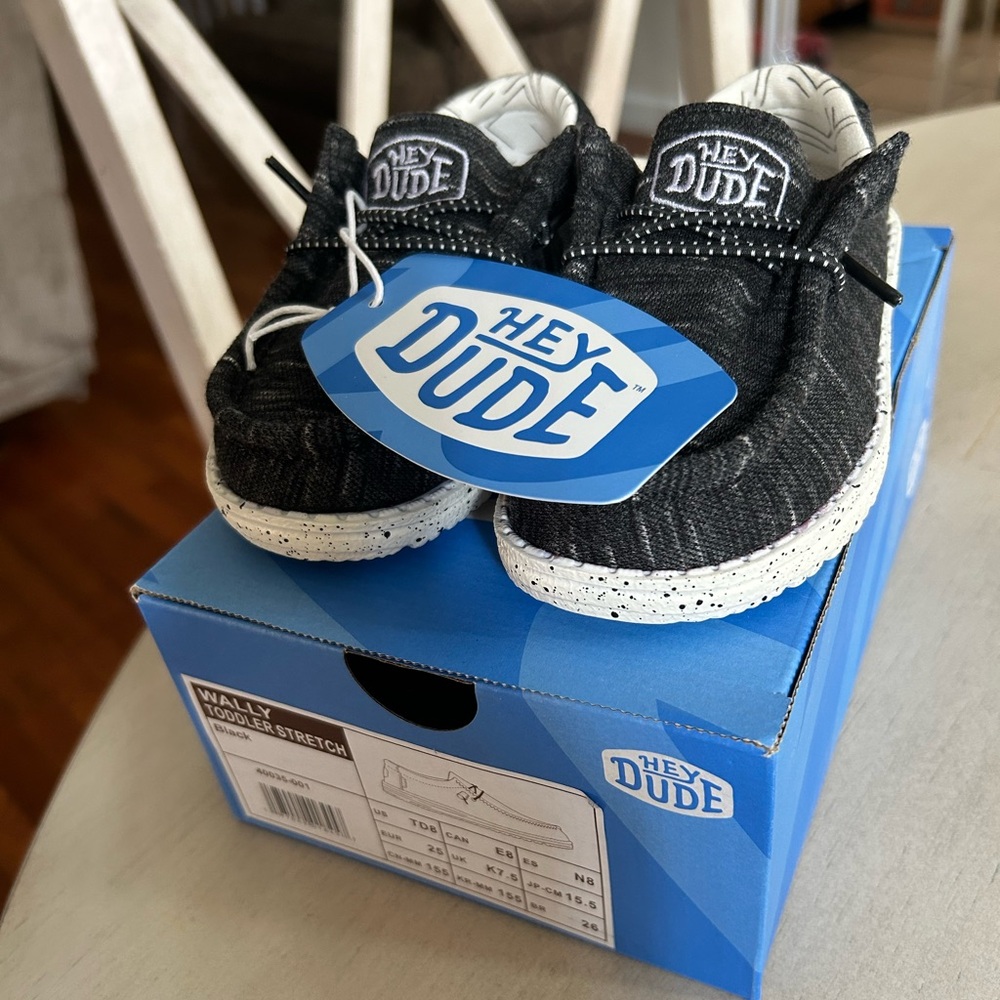 Hey Dude Black Kids Shoes